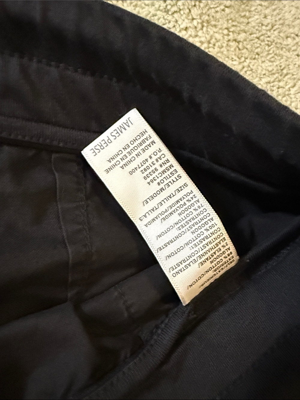 James Perse Black Patchwork Cargo Pants - Picture 4 of 5